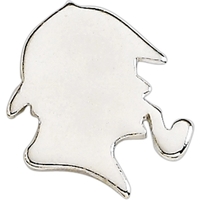 Sherlock Holmes lapel pin with military clutch, up to 3/4".... from ASI 68760...