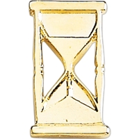 Hourglass lapel pin with military clutch, up to 3/4".... from ASI 68760...
