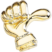 Thumbs up lapel pin with military clutch, up to 3/4".... from ASI 68760...
