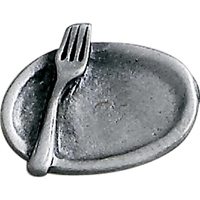 Fork on plate lapel pin with military clutch, up to 3/4".... from ASI 68760...