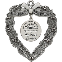 Heart with Silk Screen Dangle Ornament