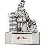 Rooftop Santa Ornament