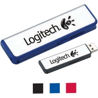 2 5/8" x 1 1/4" flash drive with metallic finish, slide... from ASI 90859...