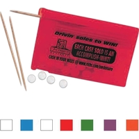 3" x 2" plastic case filled with peppermint flavored breath mints... from ASI...