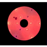 Custom donut shape flash lapel pin with flashing light.... from ASI 36988...