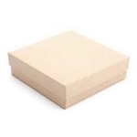 Natural Kraft Krome Jewelry Box (3 1/2" x 3 1/2" x 1.5")