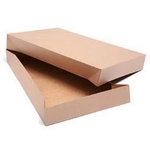 Natural Kraft Pinstripe Apparel Box (17" x 11" x 2 1/2")