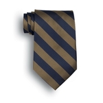 Navy Blue & Tan School Stripe Tie