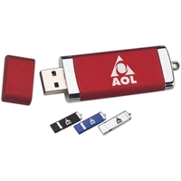 3" x 7/8" USB flash drive with keychain, memory size options... from ASI...