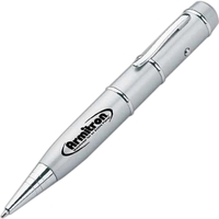 USB laser pointer pen with choice of black/silver barrel and...
