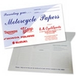 Motorcycle document folder