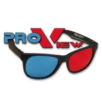 Plastic 3D Glasses - Proview Professional Anaglyph 3D Glasses - Red/Cyan......
