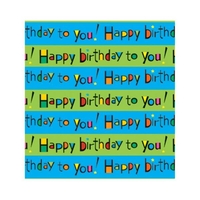833 foot roll, 24" wide - Happy birthday design gift wrap.... from ASI 75731...