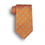 Vasari Orange Pattern Tie