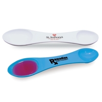 Double end medicine spoon with dosage of one teaspoon and 1/2... from ASI...