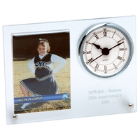 Studded picture desk clock, holds 2.5" x 3.5" photo.... from ASI 43270...