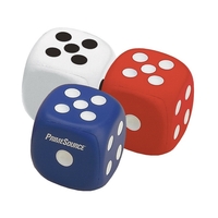 Dice Shaped Stress Reliever... from ASI 30575 ZZ DROPPED -Aco Pu Supplies Inc...