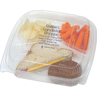 3 section container made of biodegradable corn plastic.... from ASI 75630 ZZ...