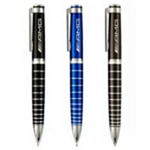 Twist action aluminum ballpoint pen