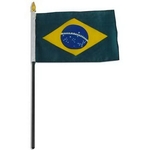 Popular !4" x 6" Brazil - Brazilian Flag