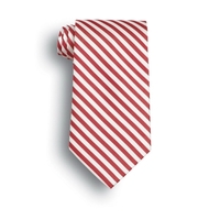 Tie- Saville Red and White Stripe Tie