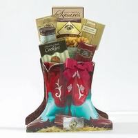 Cowboy Boots Gift Bag - Paperboard cowboy boots filled with gourmet... from...