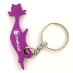 Cat shape bottle opener key chain