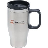 Double wall stainless steel 14 oz. travel mug with spill resistant... from...