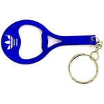 Tennis racket shape bottle opener key chain