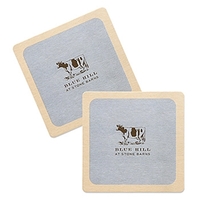 35-40 point White Pulpboard Mat Coaster - Offset