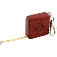 Rosewood 5' tape measure keychain.... from ASI 31570 Advantage Industries /...