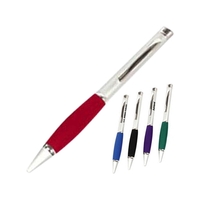 Ballpoint pen with pearlescent finish and oversized rubberized barrel.......