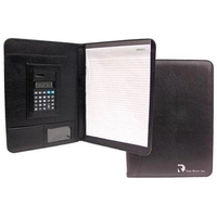 Letter size, vinyl portfolio with pad of paper and calculator.... from ASI...