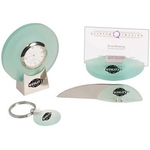 Jade acrylic desk set with clock