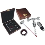 4-piece wine gift set in rosewood box