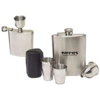 Seven piece stainless steel hip flask set.... from ASI 31570 Advantage...