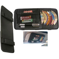 Multipurpose CD/DVD visor caddy with soft cloth compartments.... from ASI...