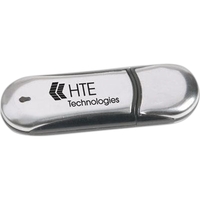 Chrome plated USB flash drive with black highlights.... from ASI 31570...
