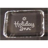 Faceted rectangle shape paperweight, 24% lead crystal.... from ASI 31570...