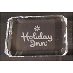 24% Lead crystal faceted rectangle paperweight