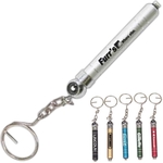 Aluminum tire gauge keyring