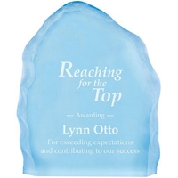 Large acrylic blue iceberg award
