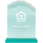 Acrylic jade wave award with base