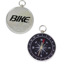 Aluminum compass with black dial and glass window, 1 3/4" diameter.... from...