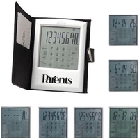 Touch screen calculator with case, shows world time in 16 cities.... from ASI...