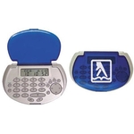 Pocket databank calculator with fold-over cover