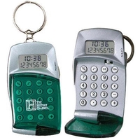 Calculator with clock keyring and transparent flip top.... from ASI 31570...