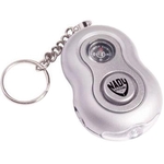 Personal panic alarm with compass and LED light