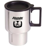 Chrome finish stainless steel commuter mug