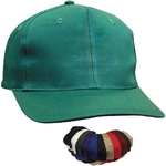 6-panel pro-style cotton twill cap in solid color